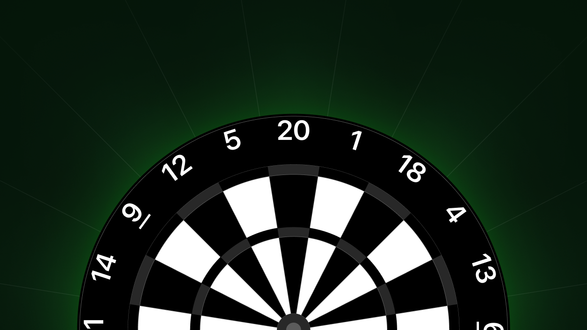 Close-up of a dartboard
